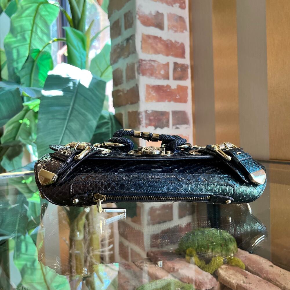 Versace Canyon Multicolor Ombre Python Clutch - image 4